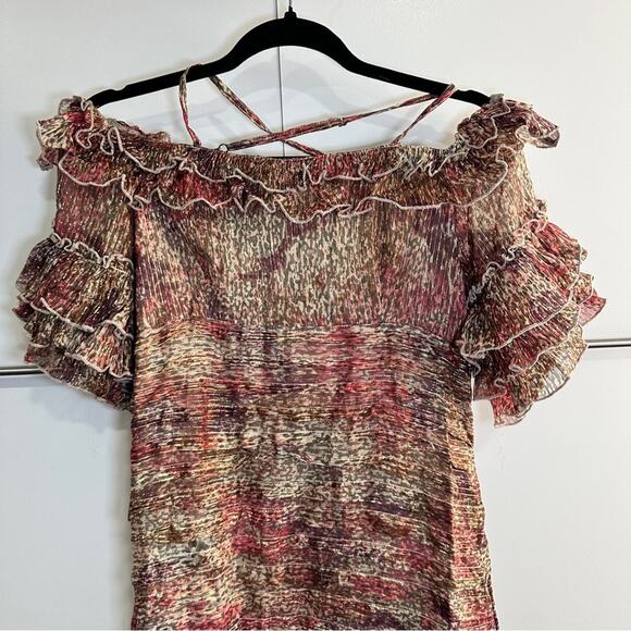 Raga Size S Romantic Gold Tan Mini Dress Cocktail Wedding Resort Rocco New - Picture 12 of 12